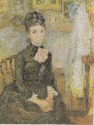Woman sitting next to a cradle Vincent Van Gogh